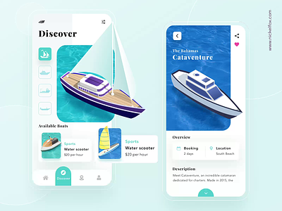 RentBoat Mobile iOS App android animation app app design app interaction boat dashboard design ios mobile mobile ui motion motion graphics online rent share ui uiux ux video