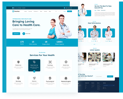 Medical Health Care Website Landing Page by M Nazmul Islam on Dribbble