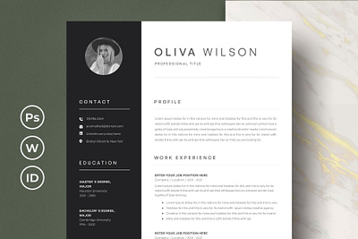 Clean Resume CV 4 page resume 6 page pack a4 creative curriculum vitae cv free graphic design logo modern professional resume simple us letter