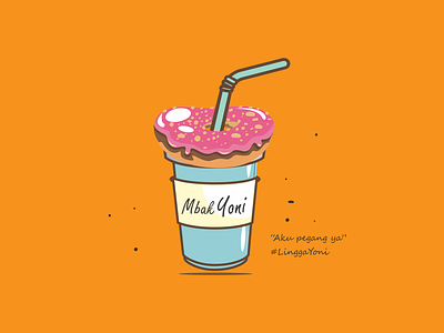 Mbak Lingga creative studio design donut graphic design illustration milk shake peanut donut