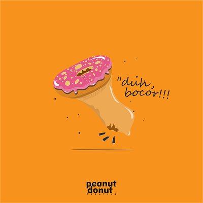 Duh Bocor design donut illustration vector