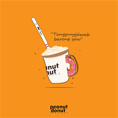 Tanggung Jawab Bareng Yaa branding design donut illustration vector