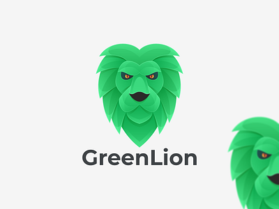 Green Lion app branding design green lion icon illustration lion green logo ui ux vector