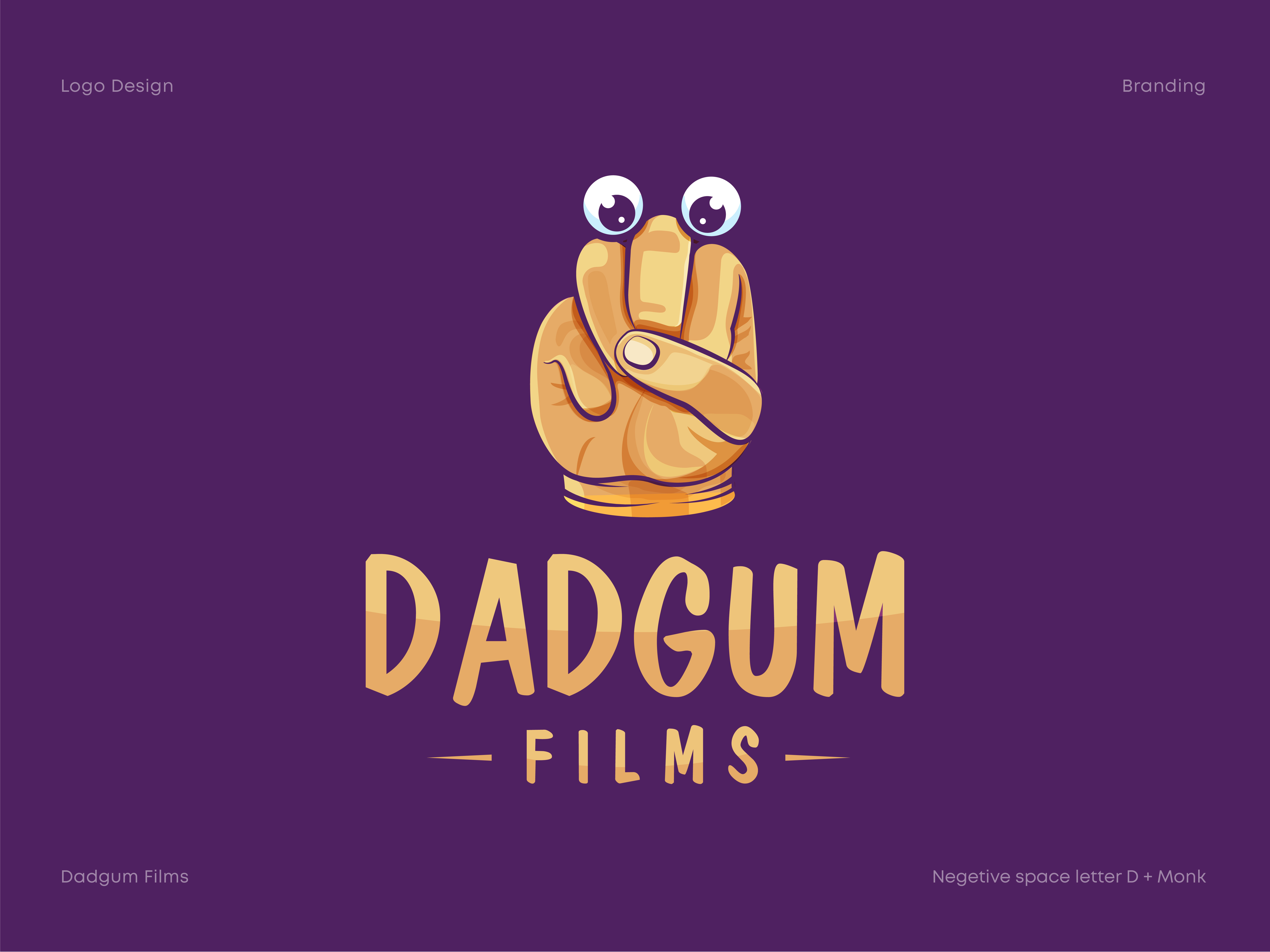 Dadgum Films Logo brand branding creative logo design eye films logo hand icon identity logo logo design logomark logotype mark mascot logo oobi symbol vector