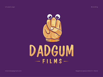 Dadgum Films Logo brand branding creative logo design eye films logo hand icon identity logo logo design logomark logotype mascot logo oobi symbol vector