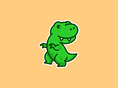 Cute T-rex Cartoon animals animation brand brand design brand identity branding design dinosaurs graphic design icon illustration logo mascot trex vector visual identity