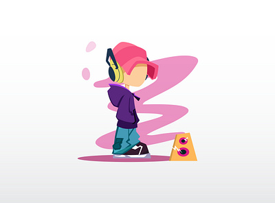 Mboy 3d boy character design cool design graphic design headphones illustration music outfit sound