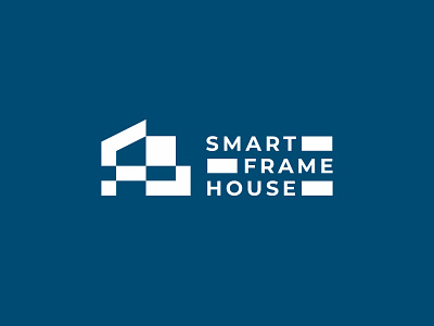 Smart Frame House branding building construction frame house logo