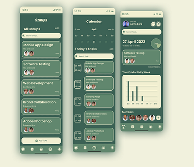 SCHEDULING APP app branding design graphic design typography ui