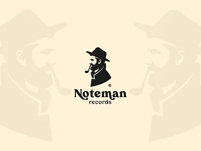 Noteman records branding design graphic design illustration logo logotype mark music vector