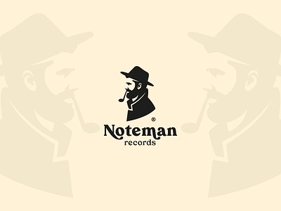 Noteman records branding design graphic design illustration logo logotype mark music vector