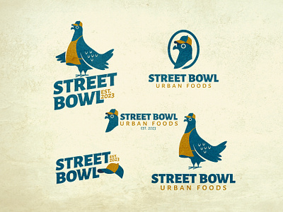 Pigeon foods baseball hat branding design foodery hat icon illustration logo mark pigeon vector vintage