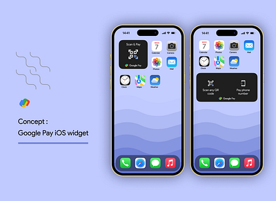 Concept iOS widget for Google Pay design ios ui ux widget