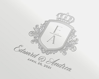 Royal Wedding Logo, Elegant Wedding Logo Design bespoke wedding logo custom monogram custom wedding logo design illustration logo luxury logo luxury wedding logo wedding logo wedding monogram