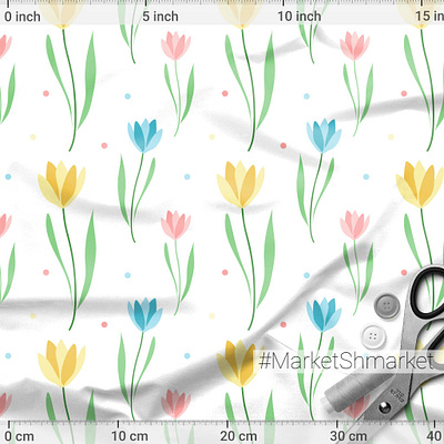 Floral pattern of spring and summer flowers for fabrics, decor background backgrounds fabrics floral pattern flowers illustration marketshmarket pattern spring summer flowers vector