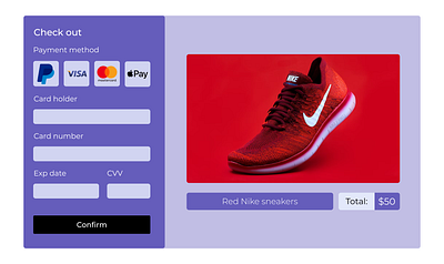 Credit card checkout form creditcard dailyui dailyui 002 design