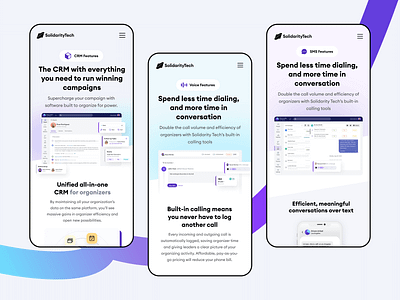 SaaS Software crm mobile design in webflow b2b b2c campaign conversation crm data design landing page saas service sms startup web web site webflow webpage