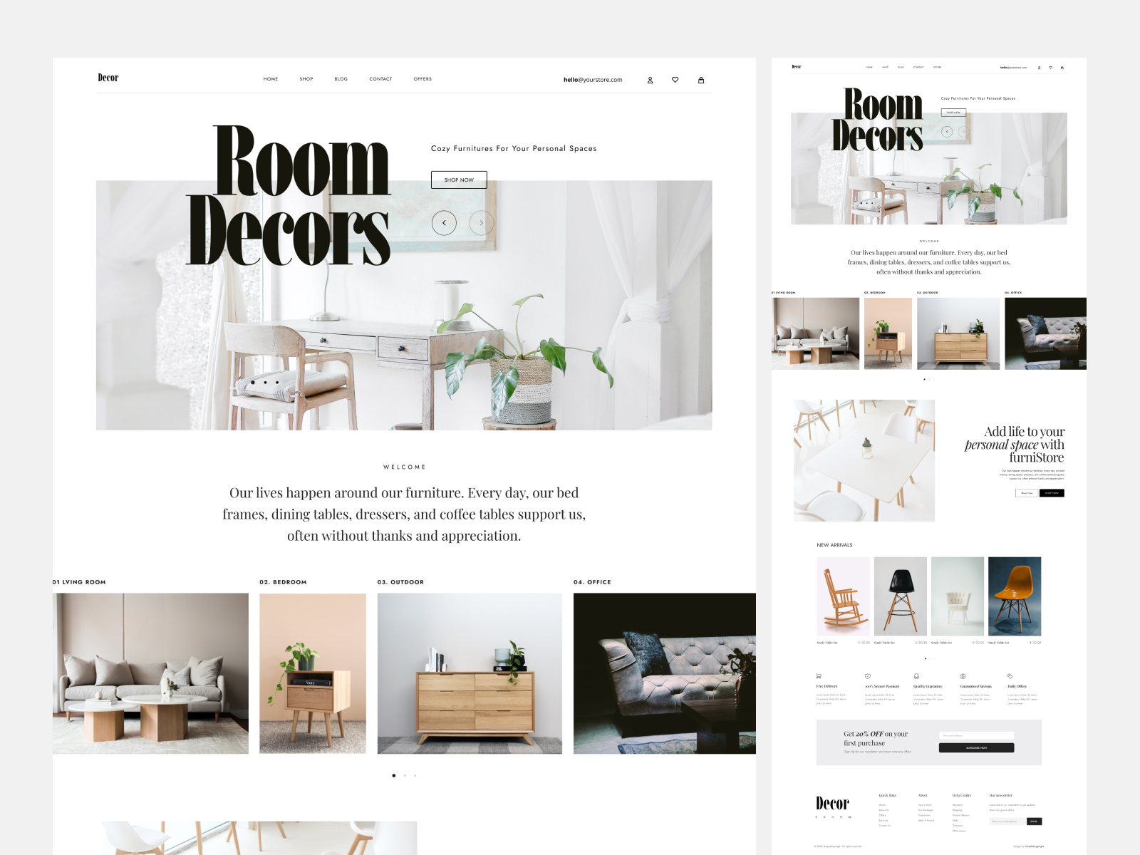 Free Furniture Store ECommerce Figma Website Design Template By ...