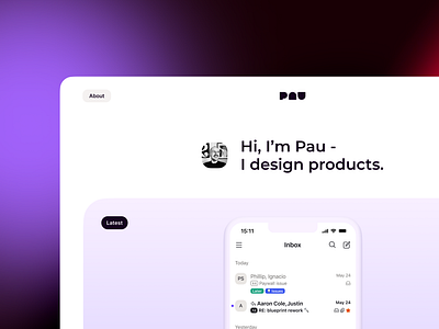 paupaupau.com design personal portfolio product ui ux website