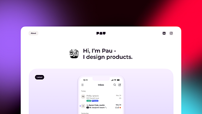 paupaupau.com design personal portfolio product ui ux website