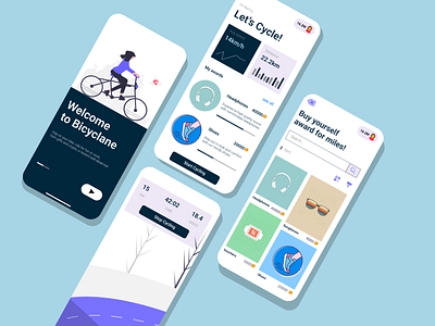 App design preview- Bicyclane appdesign design figma graphic design mobile ui