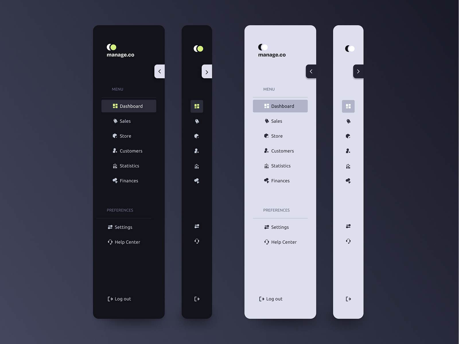 Dashboard Sidebar Navigation Sales Management by Rabia on Dribbble