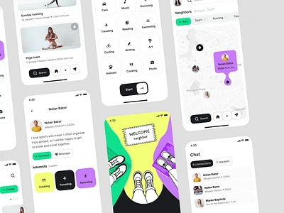 Neighbors app animation app design application application design design mobile mobile app mobile app design mobile application motion ui user experience user interface ux