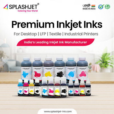 India's Leading Inkjet Ink Manufacture Splashjet branding inkjet ink sublimation ink textile