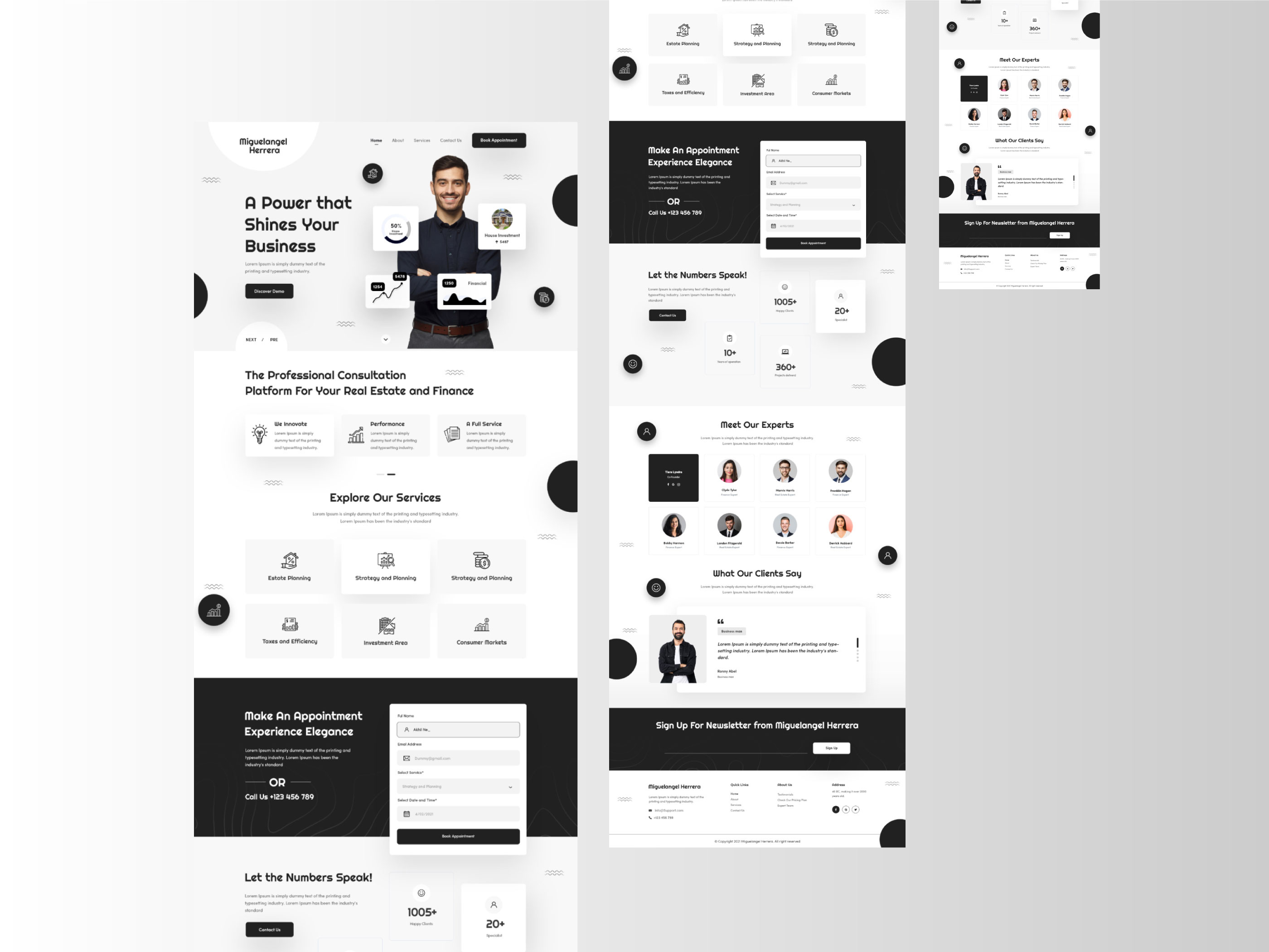 Miguelangel Herrera Website: UI Design animation app branding design graphic design illustration landing page ui logo typography ui vector website ui