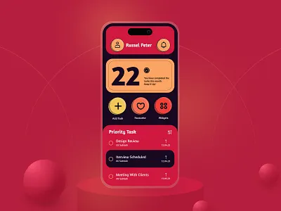 Task Management App branding color design graphic design interface management task ui