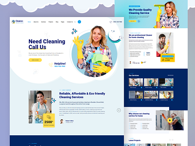 Cleanex - Cleaning Service Web Design branding business carpet cleaning clean cleaner cleaning agency cleaning business cleaning routine cleaning service cleaning vlog creative deep cleaning design graphic design logo speed cleaning speed cleaning motivation spring cleaning ui vector