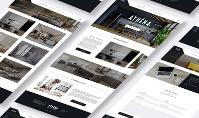 Athéna - Homepage + project architect branding design figma graphic design illustration interior logo ui ux vector webdesign