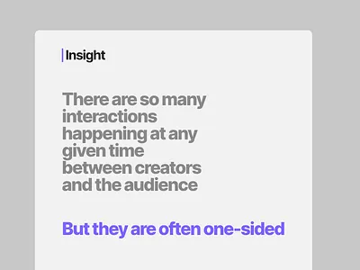 Insight: Presentation Slide for a Pitch deck card corporate design info pitch presentation slide statement typography ui