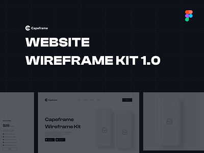 Capeframe Website Wireframe Kit 1.0 design figma figma community landing page ui uiux web web design wireframe