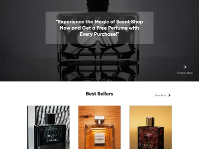 Luxury Perfume Website Landing Page adobe xd graphic design ui web