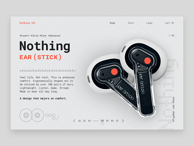 Nothing brand identity design illustration logo responsive ui ux vector website design