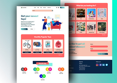 Toy Store app branding graphic design illustration logo research to typography ui ux web website