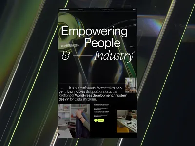 Agency site 3d agency c4d design homepage landing page ui ux web design webdesign website