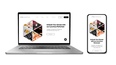 Perfume Web and App UI Mockup adobe xd ui ux web