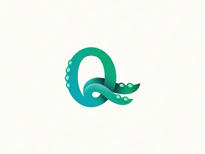 Q octo letter logo octo q