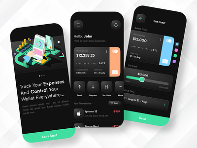 Expense Tracker App app design app ui costs expense tracker expenses expensestracker finance finance app fintech app design mobile app mobile design mobile ui money personal expesenses tracker ui ui design uiux ux ux design