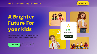 Kids School Website application branding design graphic design illustration kids school school ui visual design webdesign website