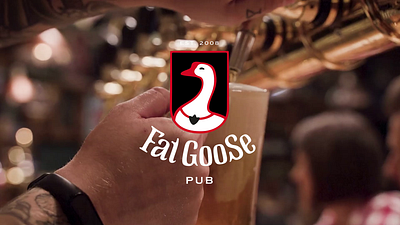 Rebranding | Fat Goose Pub animation beer label design logo for a pub motion graphics