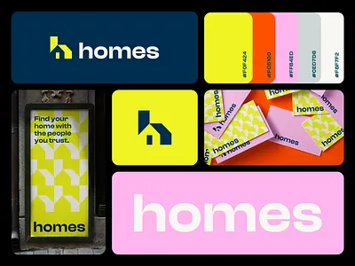 Homes Redesign abstract ai bold branding buyer cool corporate fintech fun h home house letter logo real estate roof seller technology vibrant young