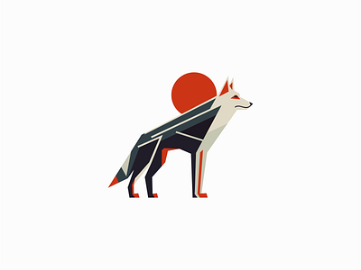 Geometric Wolf Logo abstract animal branding colors design emblem geometric icon illustration logo mark modern nature pack premium sports vector wild wolf zoo