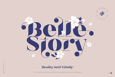 Belle Story - Beauty Serif Font Family branding font fonts lettering logo type typeface typography