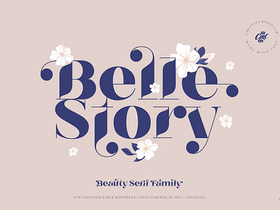 Belle Story - Beauty Serif Font Family branding font fonts lettering logo type typeface typography