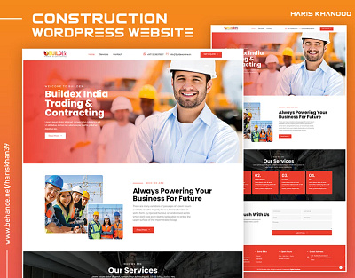 Construction WordPress website design elementor elementor pro logo web design wordpress