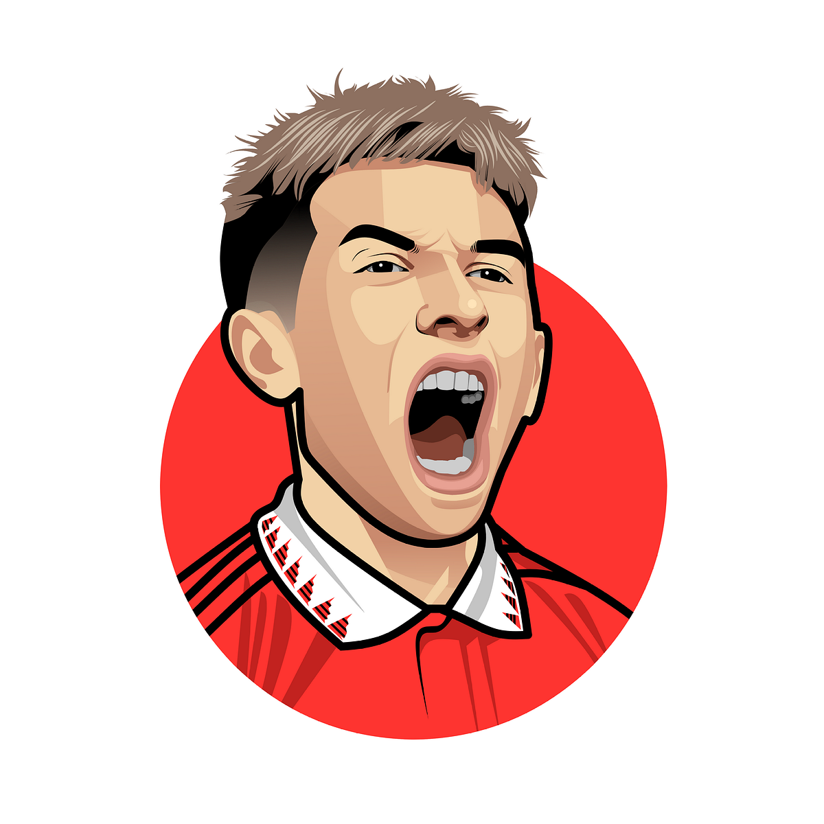 Cartoon caricature of Lisandro Martinez by Sanggi Design on Dribbble