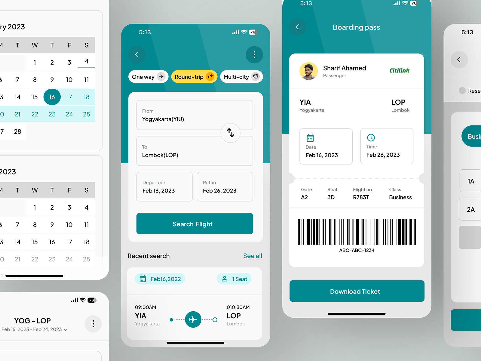 Flight booking app UI/UX design by Sharif Ahamed on Dribbble
